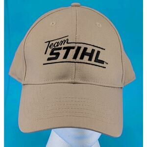 Team STIHL Hat Cap Strap Back Tan STIHL Outfitters Apparel Chainsaws Tools